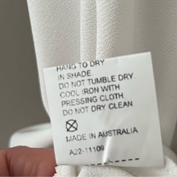 BEC & BRIDGE Ivory Iris V-Neck Stretchy Midi Dress Size 8 - Picture 14 of 15